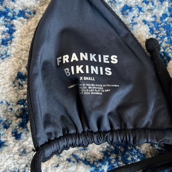 Tia Terry String Bikini Top black Small - Picture 6 of 7